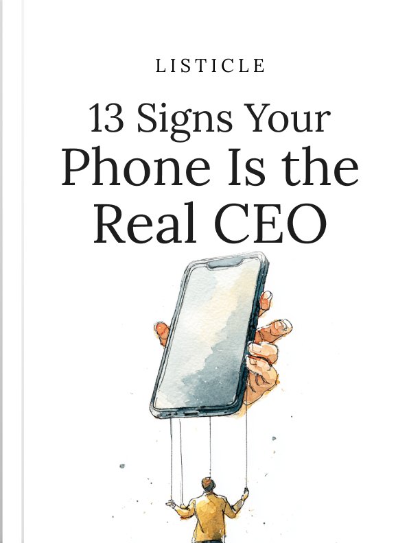 13 Signs Your Phone Is the Real CEO Listicle